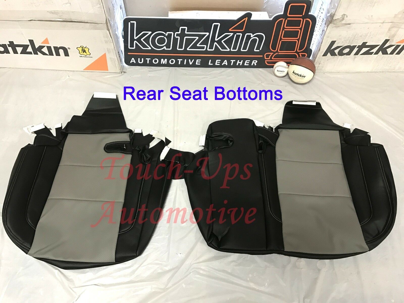 2013-2018 Toyota Rav4 XLE KATZKIN Leather Seat Covers Kit Two Tone Black Gray
