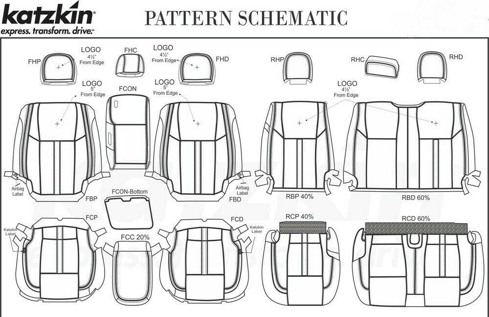 KATZKIN Leather Seat Covers for 19-20 Ford F-150 XLT SuperCrew Medium Earth Gray