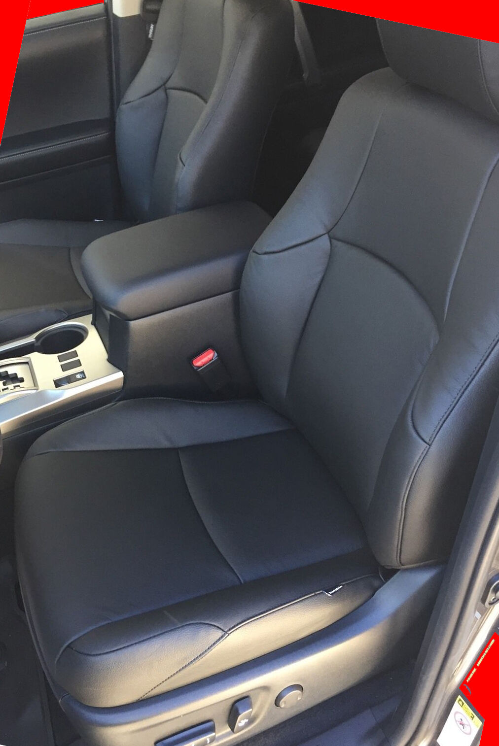 2011-2020 Toyota 4Runner 2 Row KATZKIN Black Leather Seat Covers Kit SR5 Trail