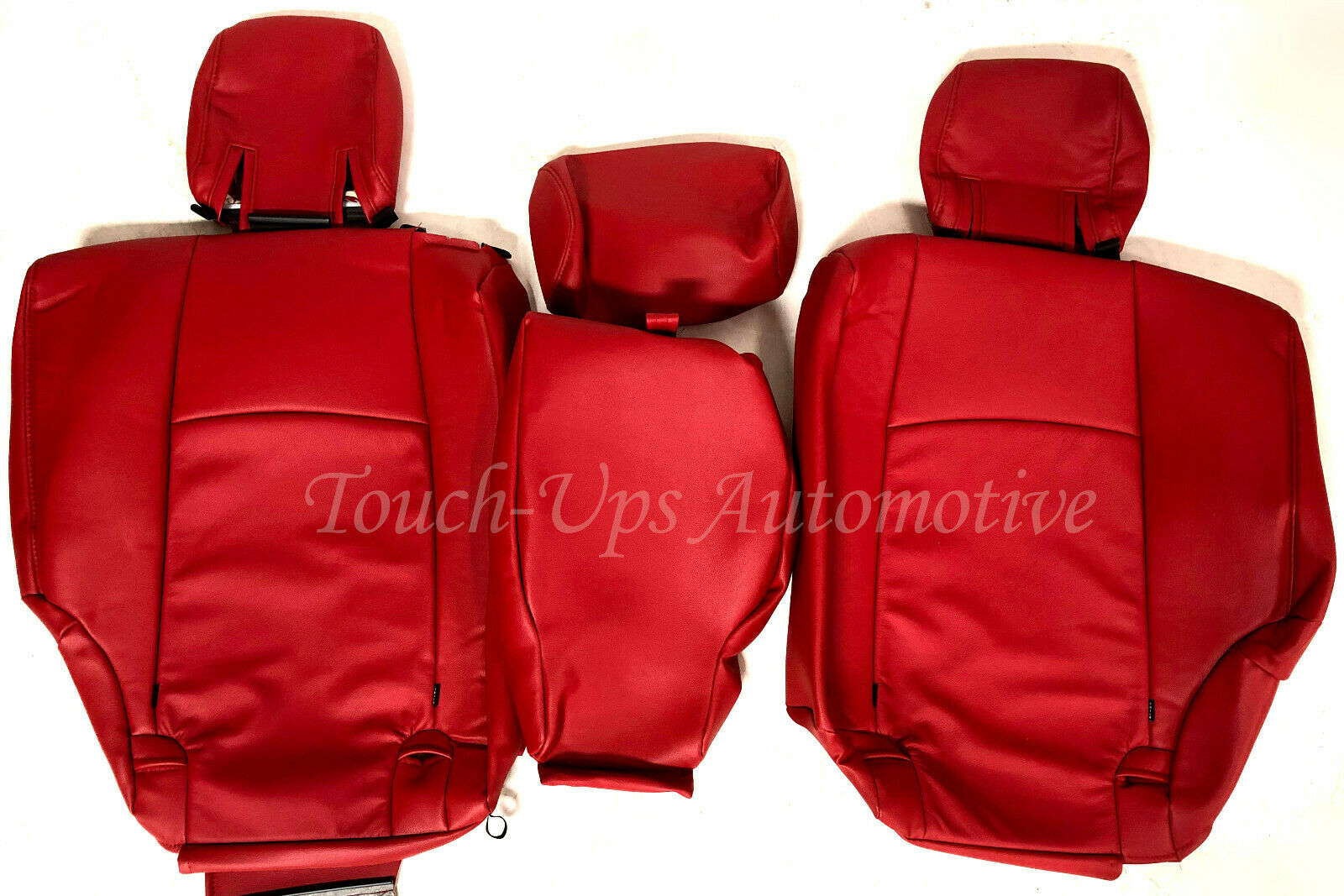 Fits 2011-2024 Toyota 4Runner Red Leather Seat Covers Kit Black TRD Logos 2 row