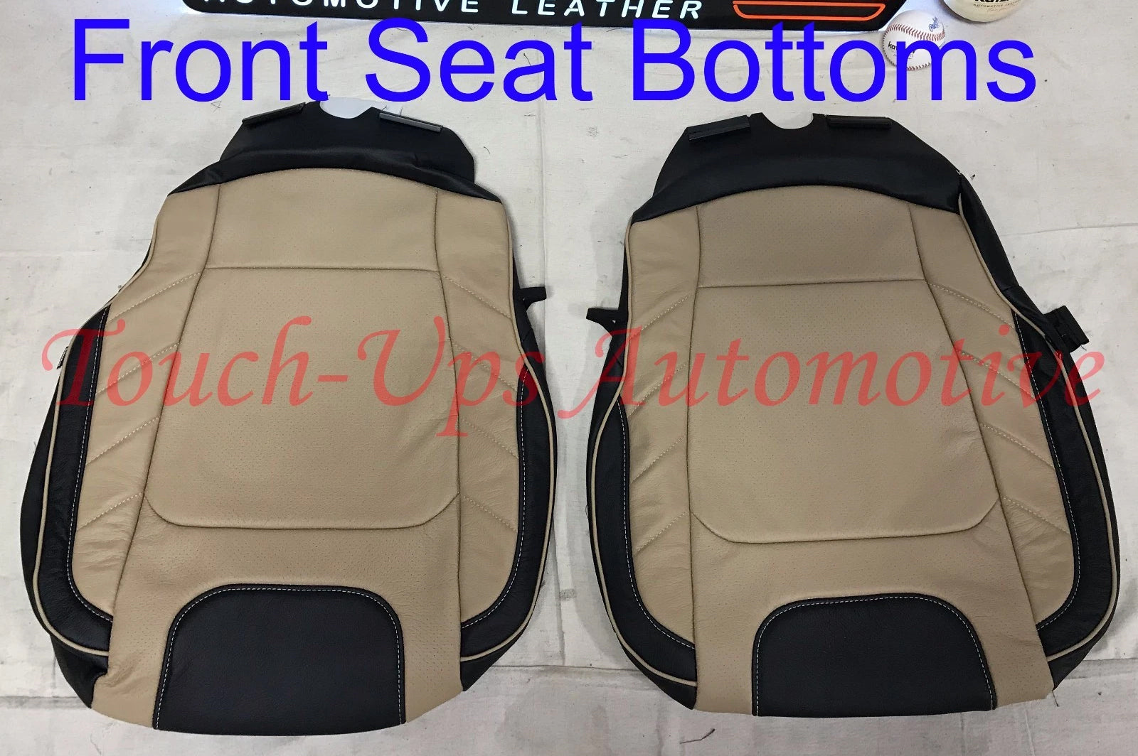 2015-2018 Ford F150 XLT SuperCrew Katzkin Leather Seats LIMITED style Blk Bisque