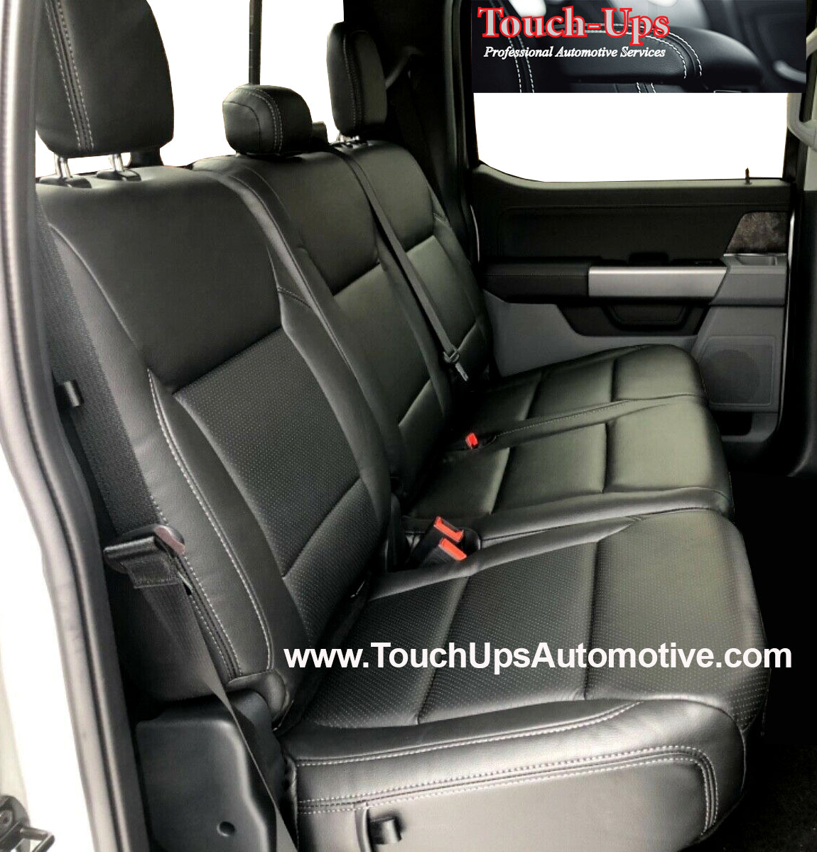 2021-2026 Ford F-150 XLT Super Crew Katzkin Leather Seat Covers Black Perf Lariat Design