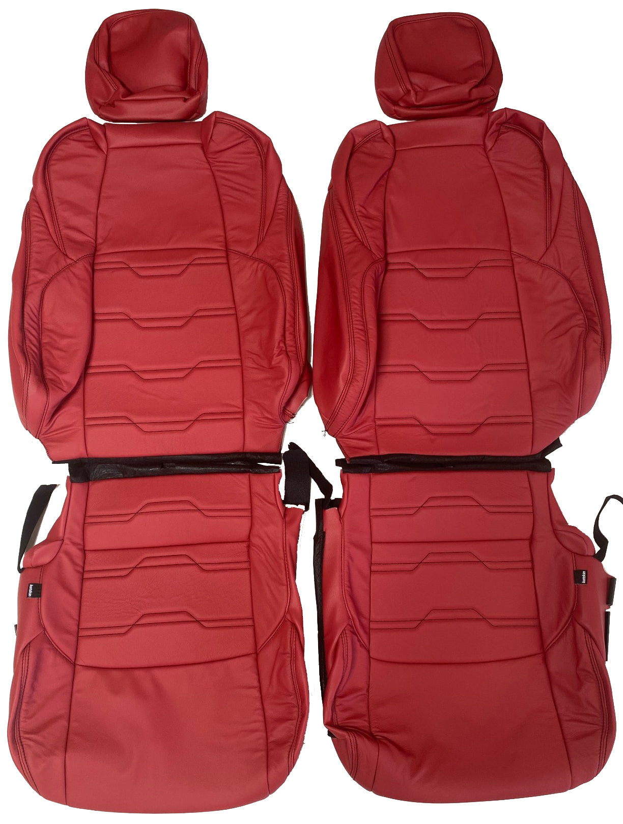 Leather Seat Covers for 2024 2026 Toyota Tacoma Double Cab Red Tekstitch  Leather Seat Pros