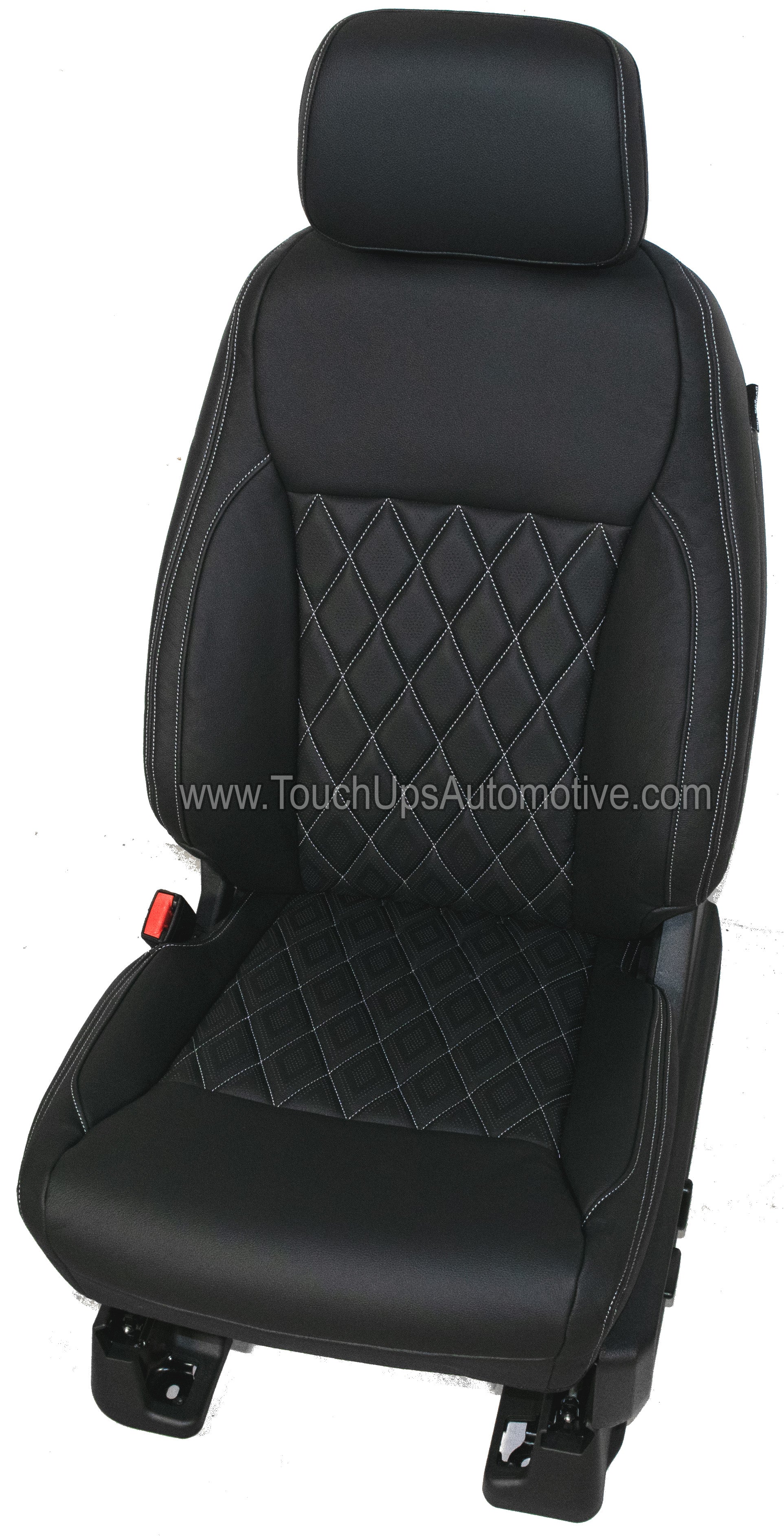 2021-2026 Ford F-150 XLT Super Crew Alea Leather Seat Covers Black Gray Diamond Edition