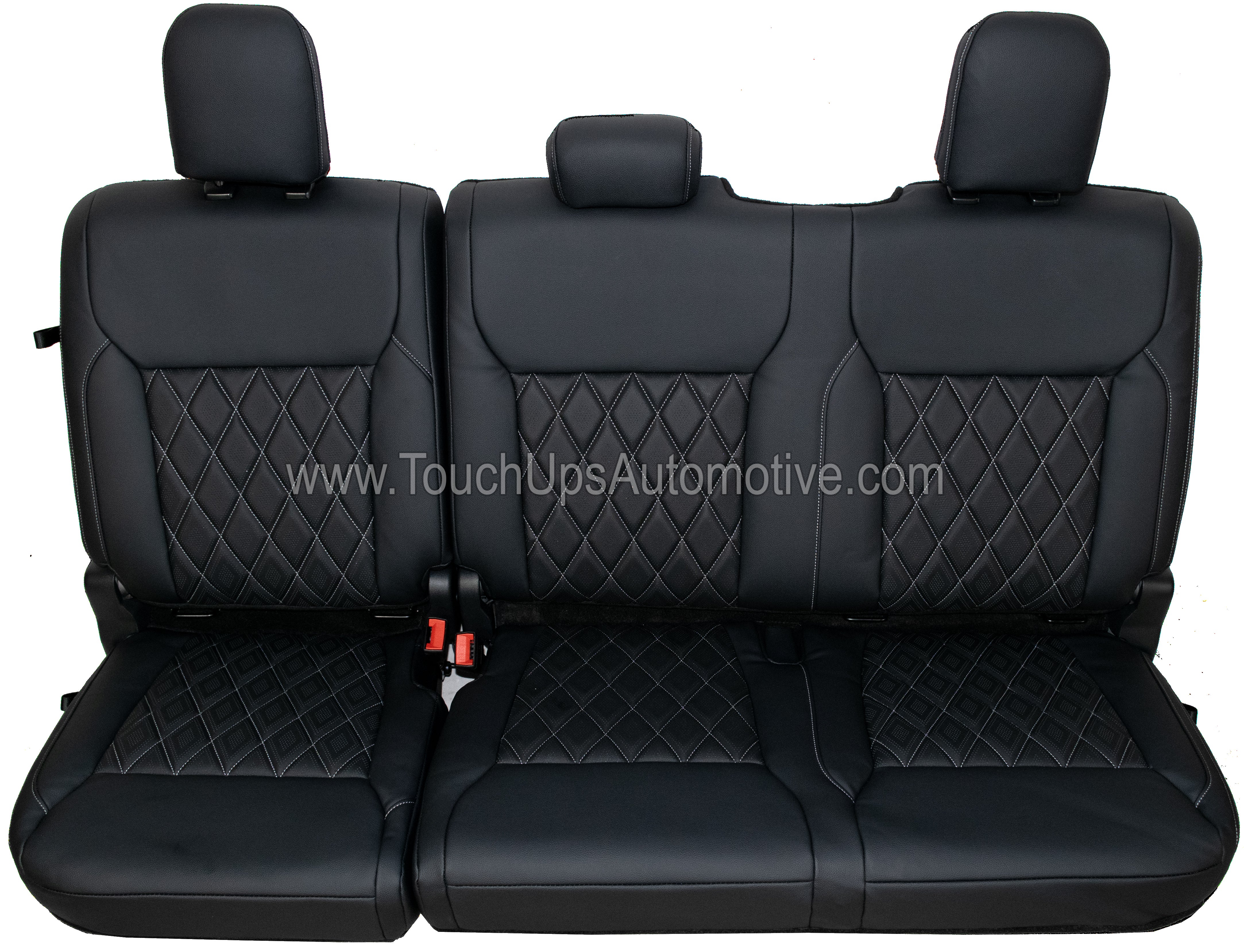 2021-2026 Ford F-150 XLT Super Crew Alea Leather Seat Covers Black Gray Diamond Edition