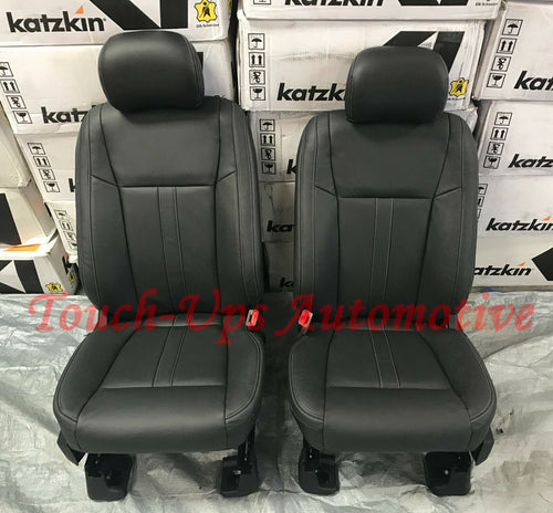 2015-2018 Ford F-150 XLT SuperCrew Katzkin Leather Seat Covers Kit Lariat Design