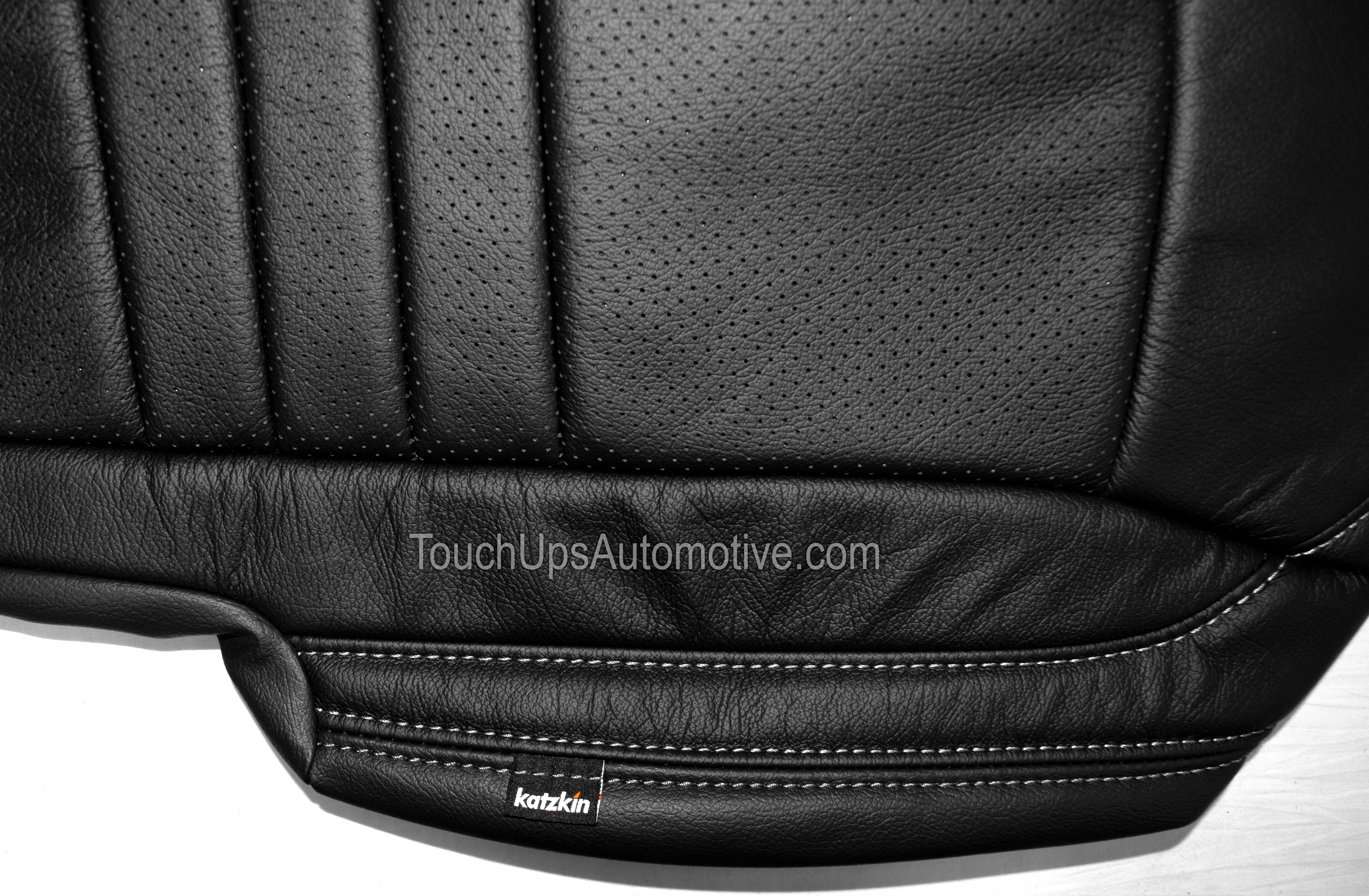 2021-2026 Ford F-150 XLT Super Crew Katzkin Leather Seat Covers Black Perf Platinum Design