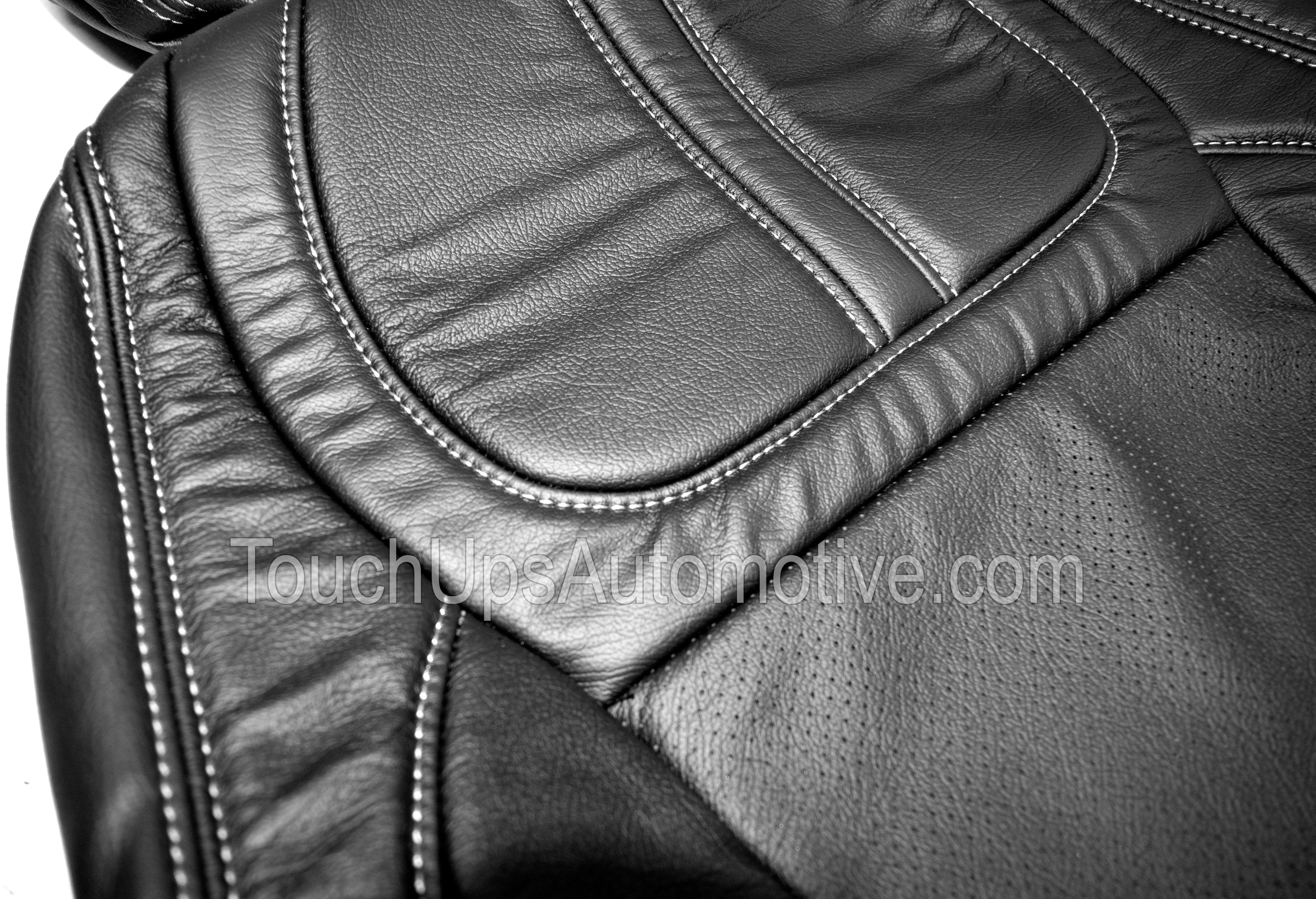 2021-2026 Ford F-150 XLT Super Crew Katzkin Leather Seat Covers Black Perf Platinum Design
