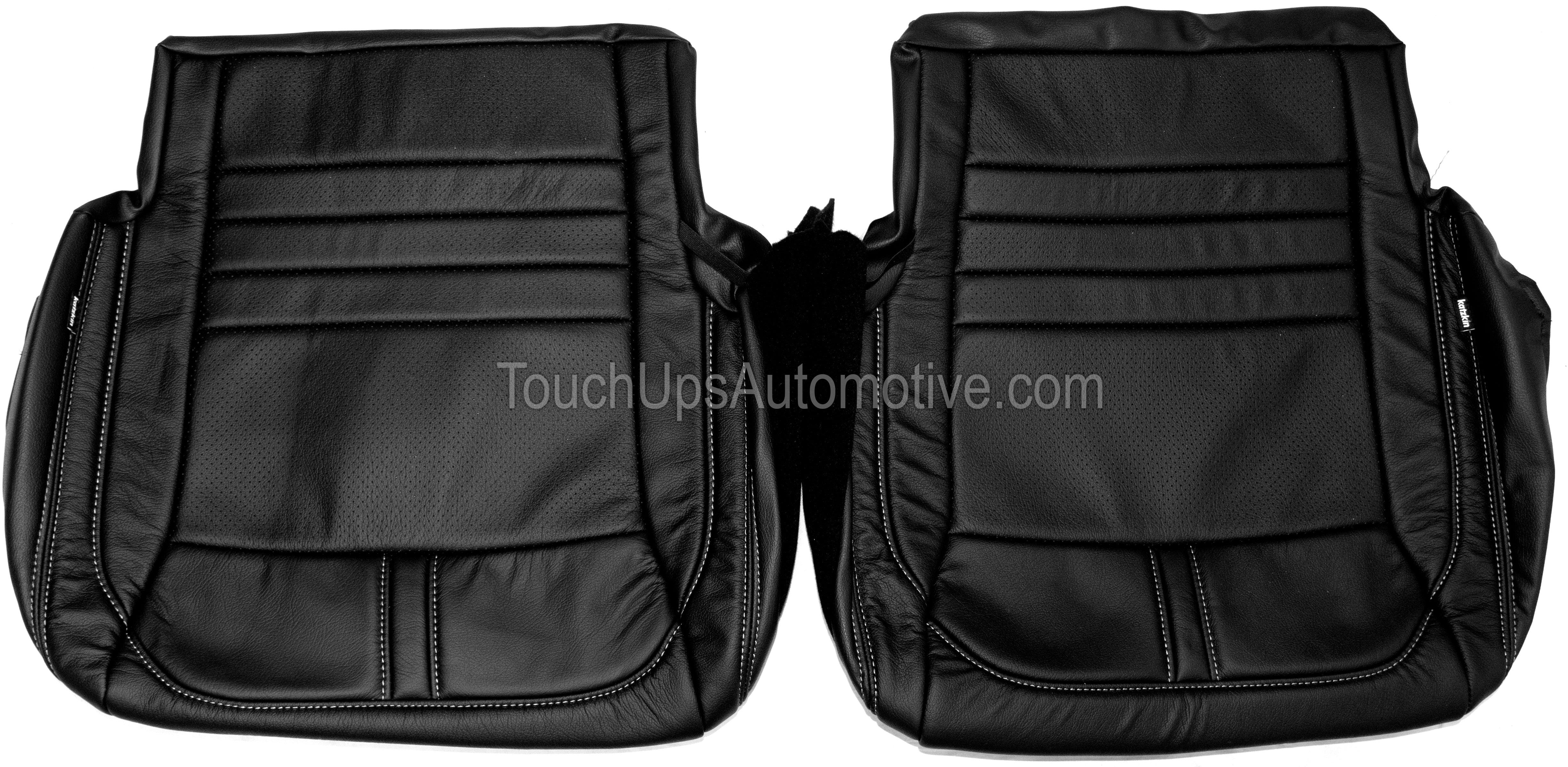 2021-2026 Ford F-150 XLT Super Crew Katzkin Leather Seat Covers Black Perf Platinum Design