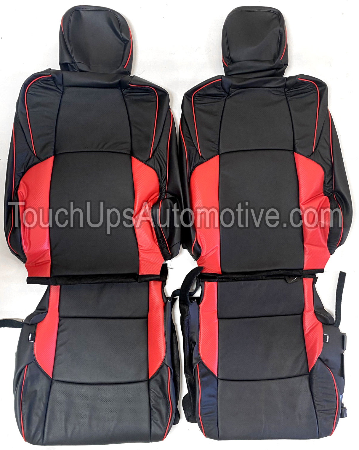 2024-2026 Toyota Tacoma DOUBLE Cab Leather Seat Covers Black Salsa Piping Carbon