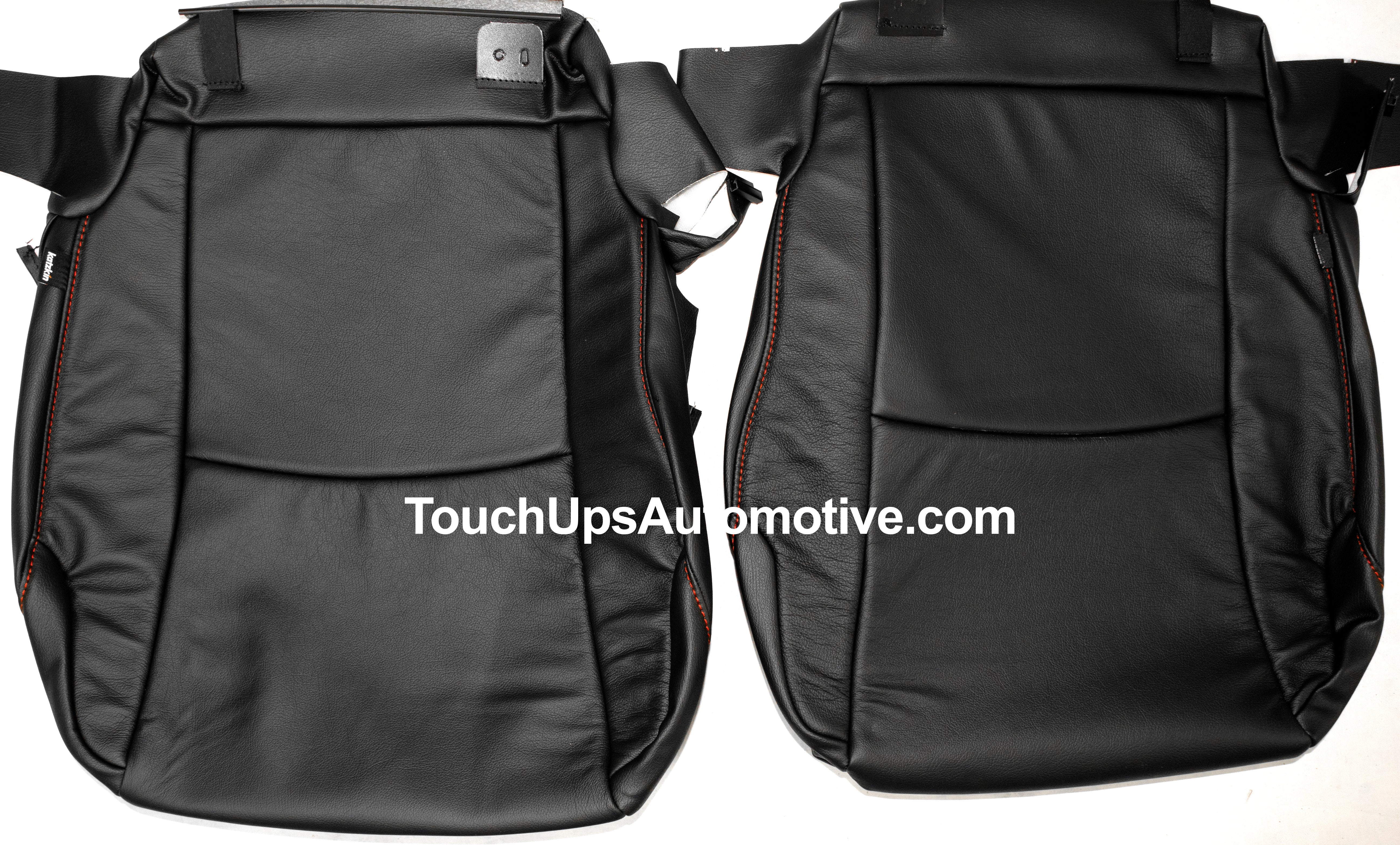 Fits 2011-2024 Toyota 4Runner Black Red Katzkin Leather Seat Covers Kit TRD Logos