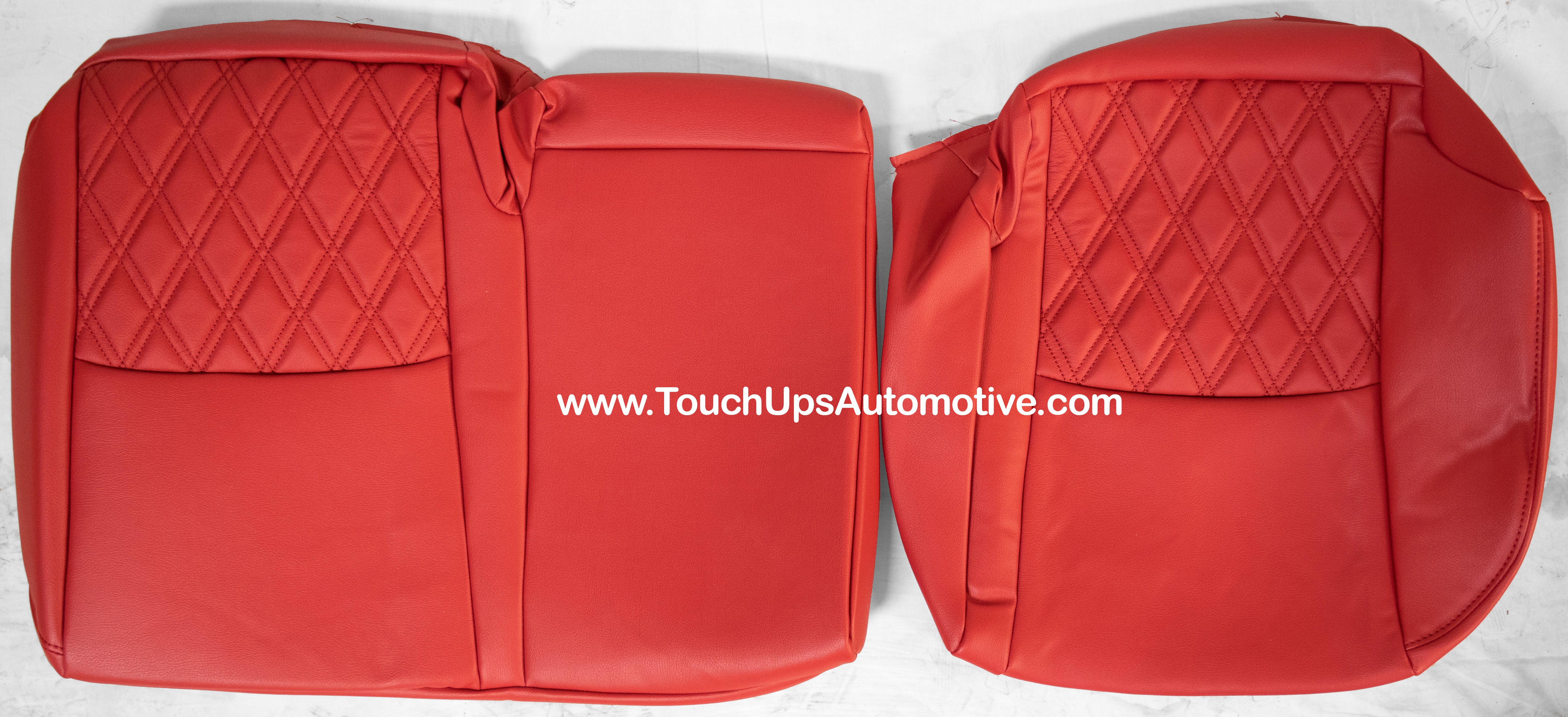 2011-2024 Toyota 4Runner Red Diamond Tekstitch Leather Seat Covers kit