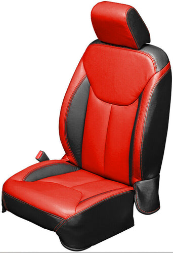 KATZKIN Leather Seats Covers Kit 2013-2018 Jeep Wrangler JK Black Salsa 4 Door