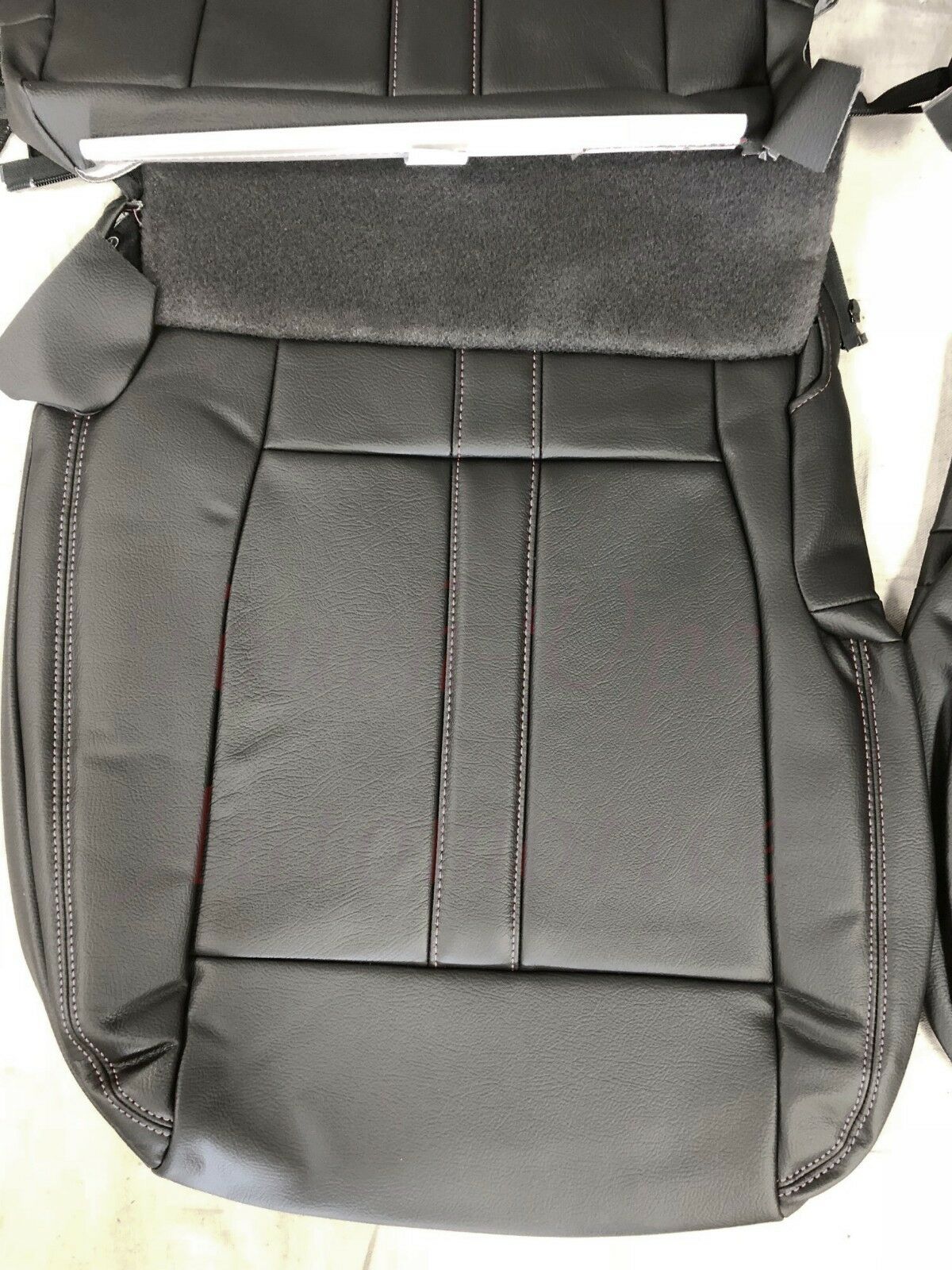 2015-2018 F-150 XLT SuperCrew KATZKIN Black Gray Stitching Leather Seat Covers