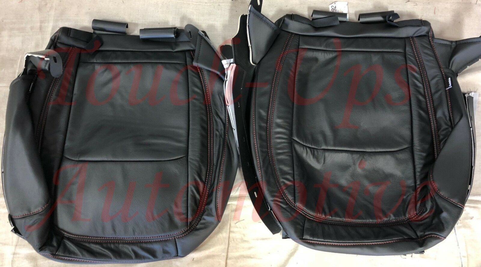 2018-2021 Jeep Wrangler Rubicon 4dr JL KATZKIN Black Red Leather seat Cover Kit