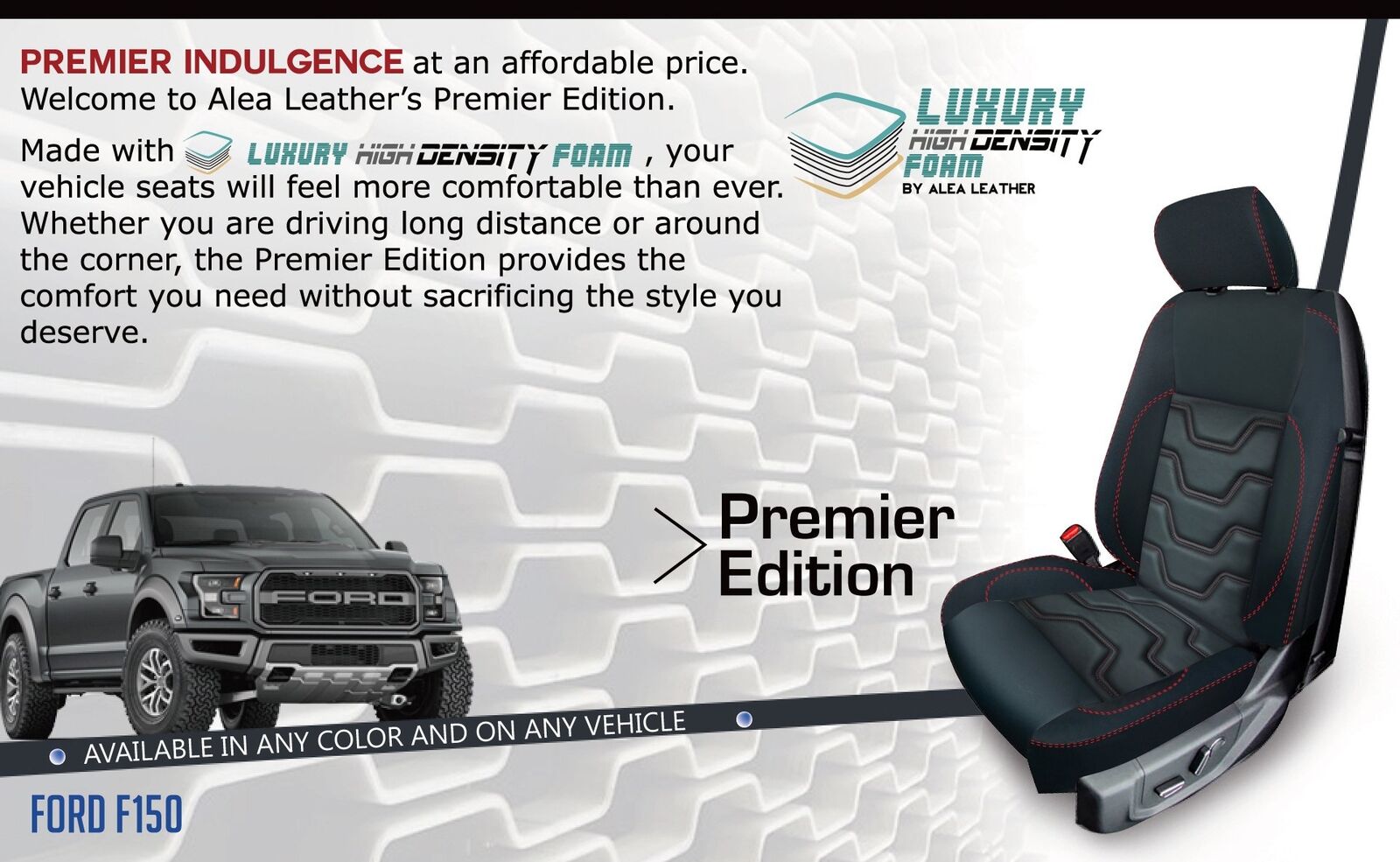 2015-2020 Ford F-150 XLT SuperCrew ALEA Black Gray Leather Seat Covers Custom