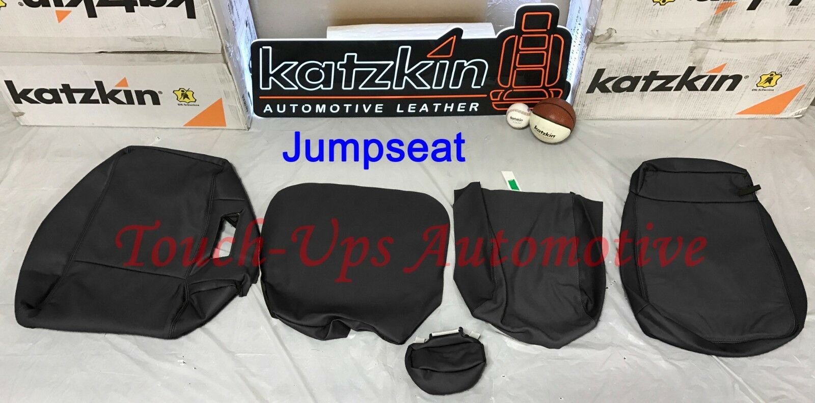 2019-20 Ford F250 XLT SuperCrew KATZKIN Leather Seat Covers Factory Match Black