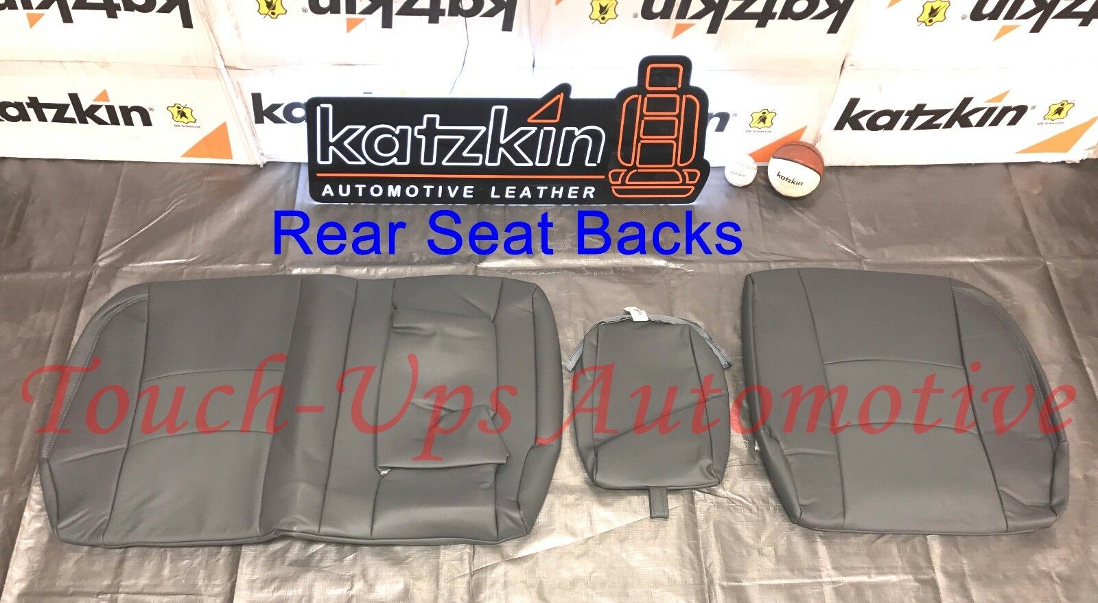 2013-2018 Dodge Ram Crew Cab Lapis Gray Leather Seat Covers Kit 3 piece Jump