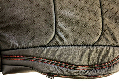 KATZKIN Salsa Black Leather Seat Covers 16-20 Chevrolet Camaro Coupe LS RS SS