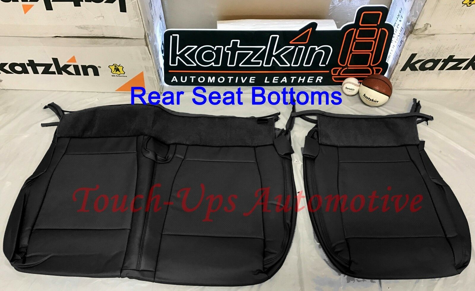 2019-20 Ford F250 XLT SuperCrew KATZKIN Leather Seat Covers Factory Match Black