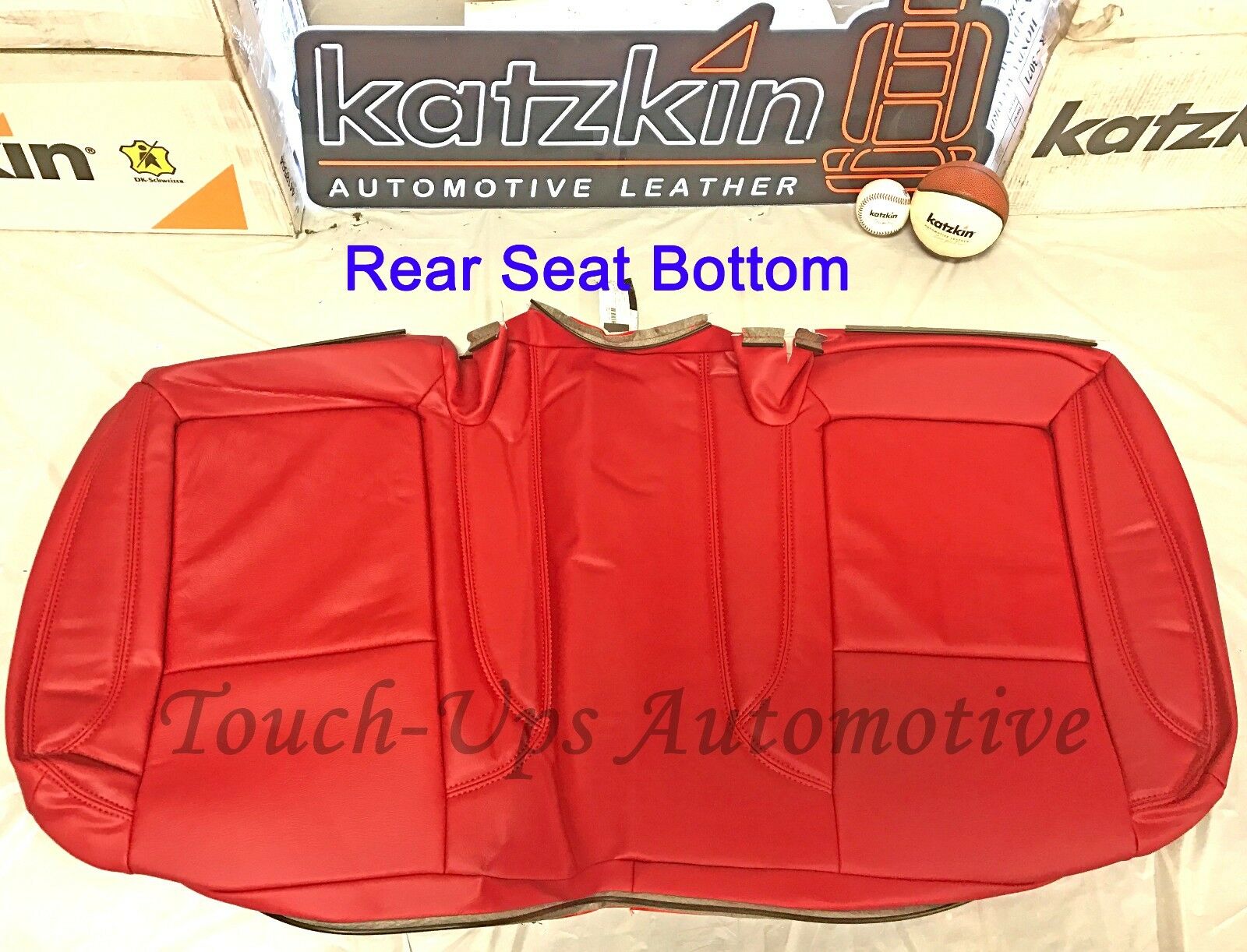 2015-2019 Dodge Challenger SXT RT Custom Design KATZKIN Leather Seat Covers Red