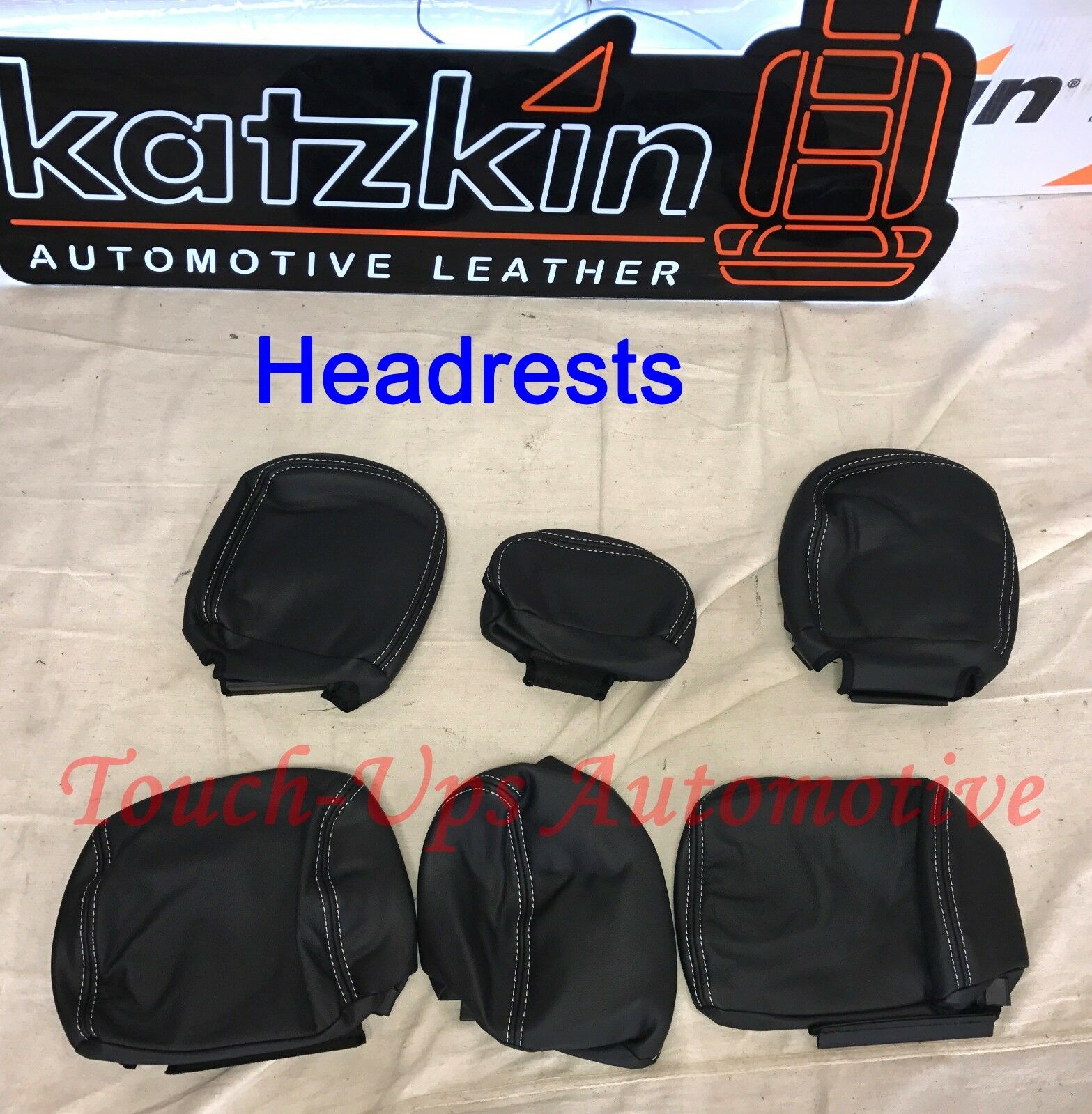 2019-20 Ford F-150 XLT SuperCrew KATZKIN Leather Seat Covers LIMITED Black Gray