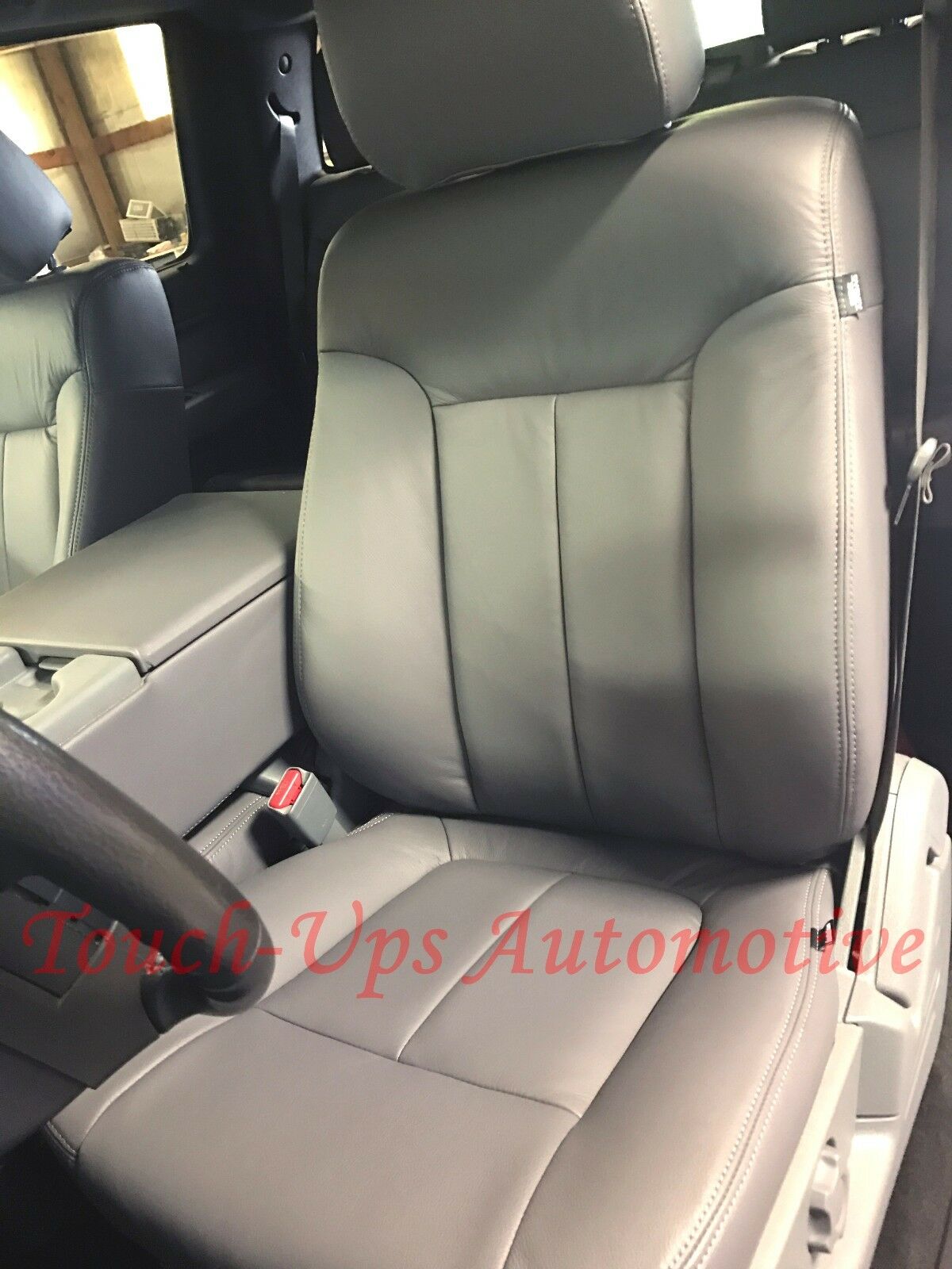 2013 2014 Ford F-150 XLT SuperCrew Cab Katzkin Leather Seat Covers Gray Steel