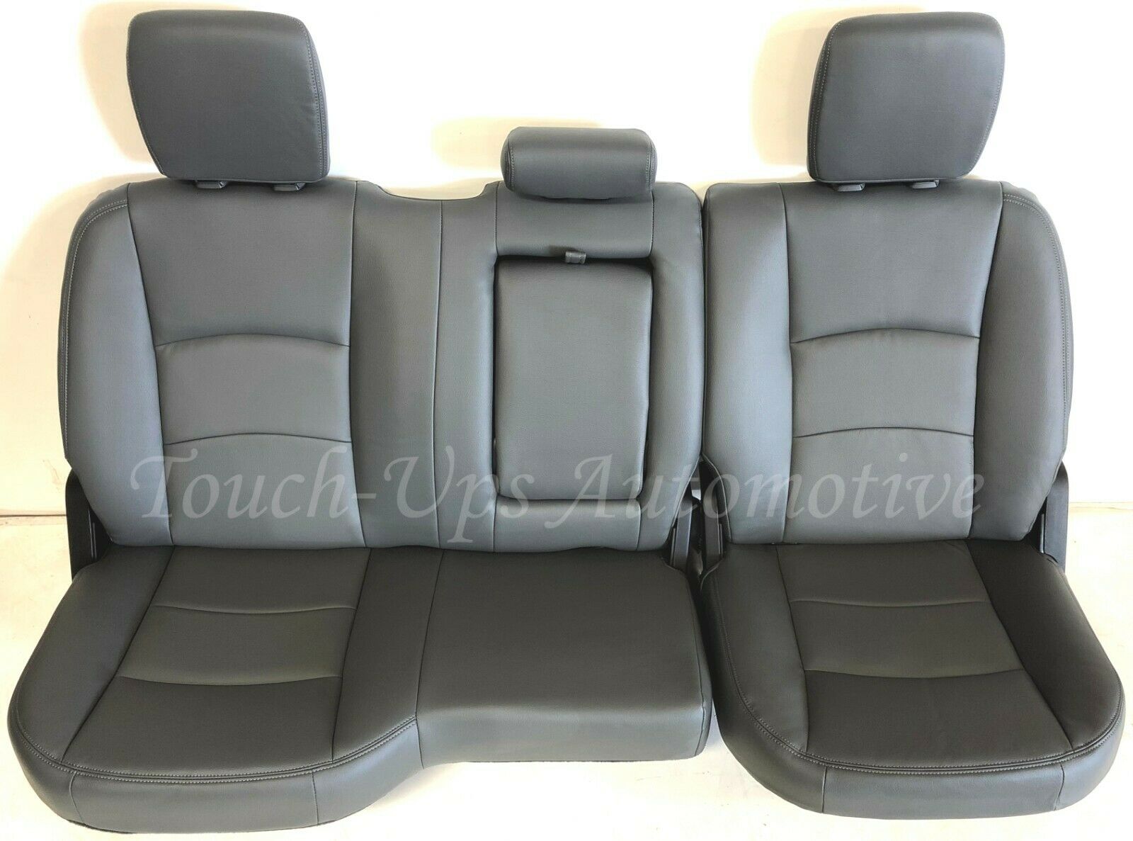 2013-2018 Dodge Ram Crew Cab Lapis Gray Leather Seat Covers Kit 3 piece Jump