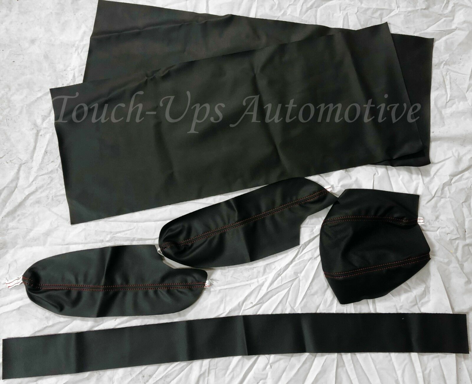 2010-2015 Camaro LS LT RS SS Custom KATZKIN Leather Seat Covers Kit Black Red