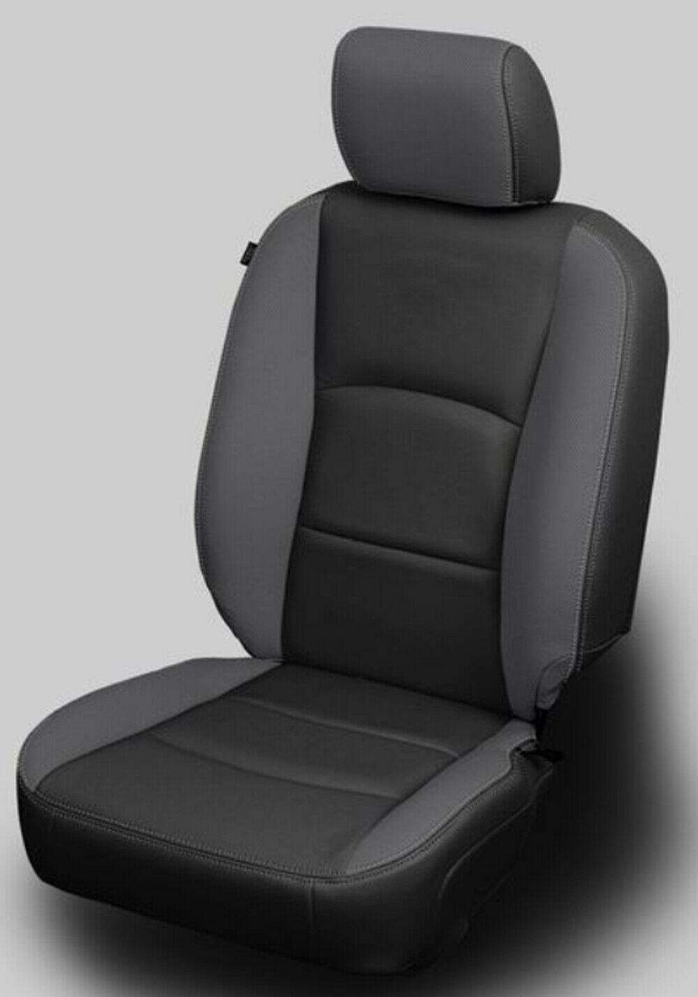 2013-2018 Dodge Ram Crew Cab Black Diesel Gray Lapis Leather Seat Covers 2 tone