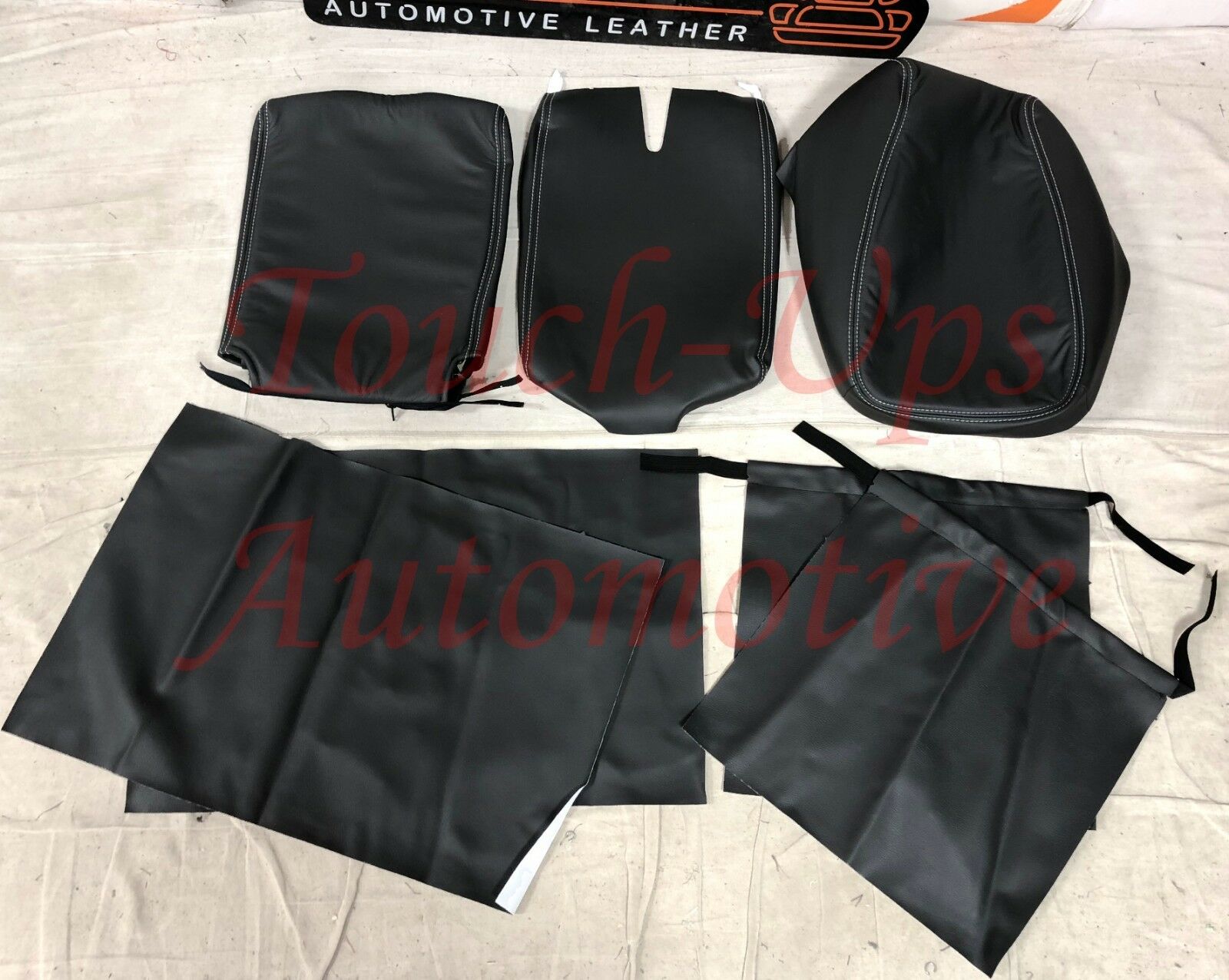 2007-2013 Chevrolet Silverado LT Crew Cab Black Nickle Katzkin Leather Seat Covers Kit