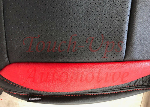 2014-2018 Chevrolet Crew Cab LT Katzkin Black Salsa Red Silverado Leather Seat Covers