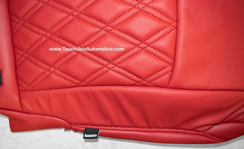 2011-2024 Toyota 4Runner Red Diamond Tekstitch Leather Seat Covers kit