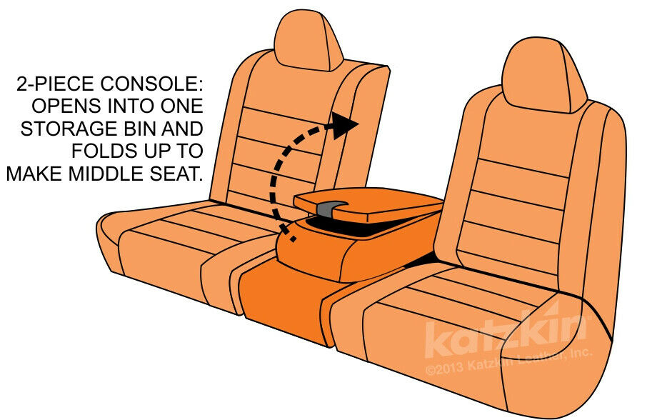 2013-2018 Dodge Ram Quad Cab KATZKIN Black Outlaw Leather seat Covers Kit