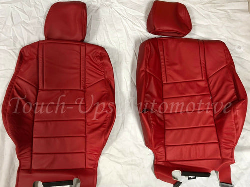 2009 2010 Dodge Challenger SE RT Custom Design KATZKIN Leather Seat Covers Red