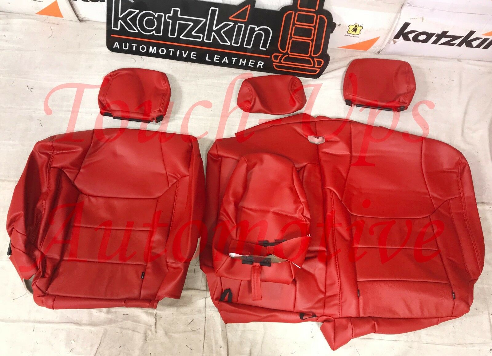 2014-2021 Toyota Tundra CrewMax Double Cab KATZKIN Salsa Red Leather Seats