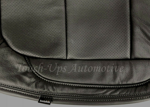 2019-2022 Silverado Double or Crew Cab Katzkin Leather Seat Covers Black Gray stitching