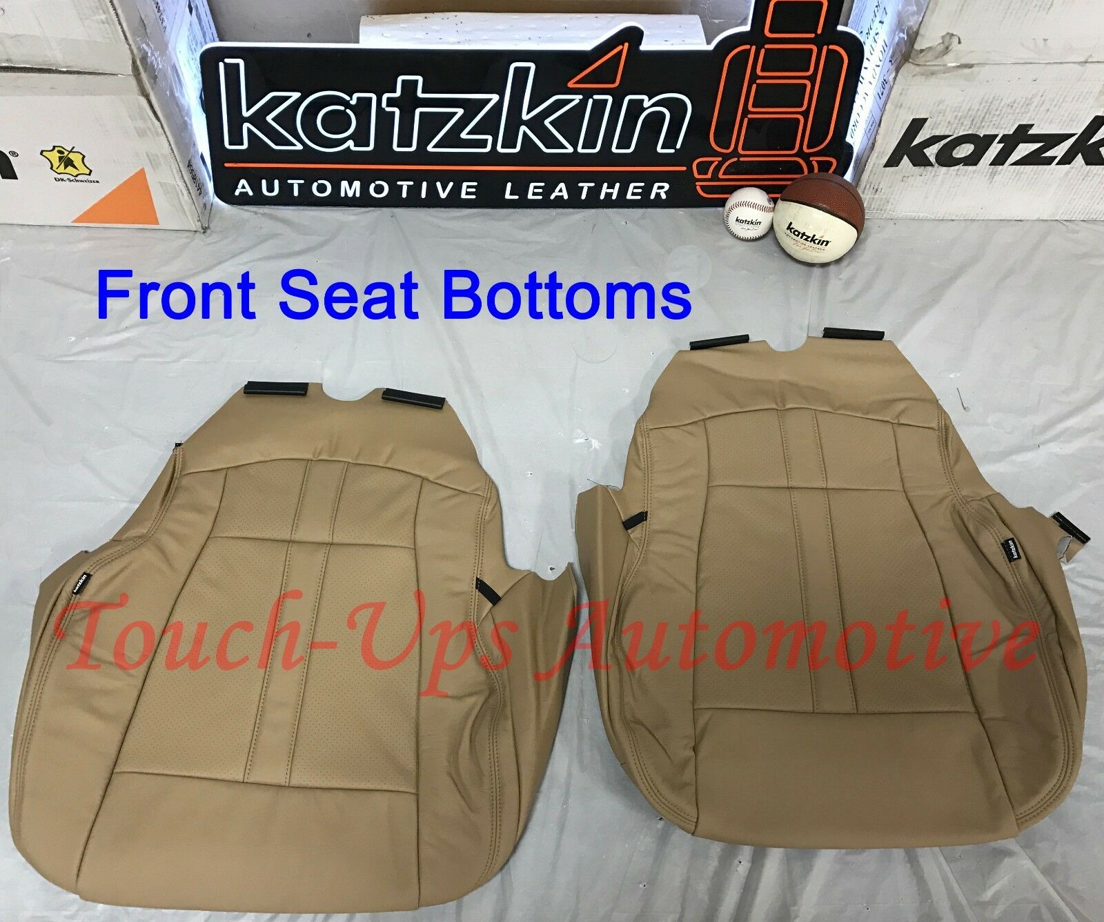 2015-2018 Ford F-150 XLT SuperCrew KATZKIN Leather Seat Covers Kit Camel Replace