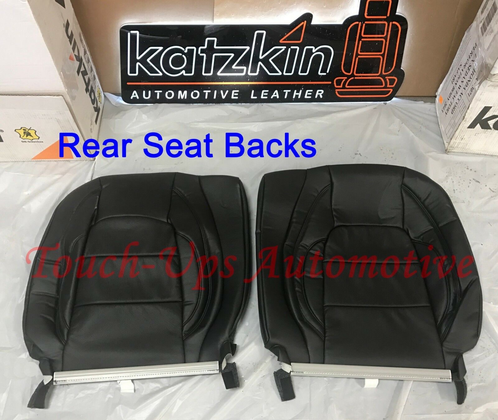 2015-2020 Ford Mustang GT V6 Eco Coupe KATZKIN Black Leather Seat Covers Kit