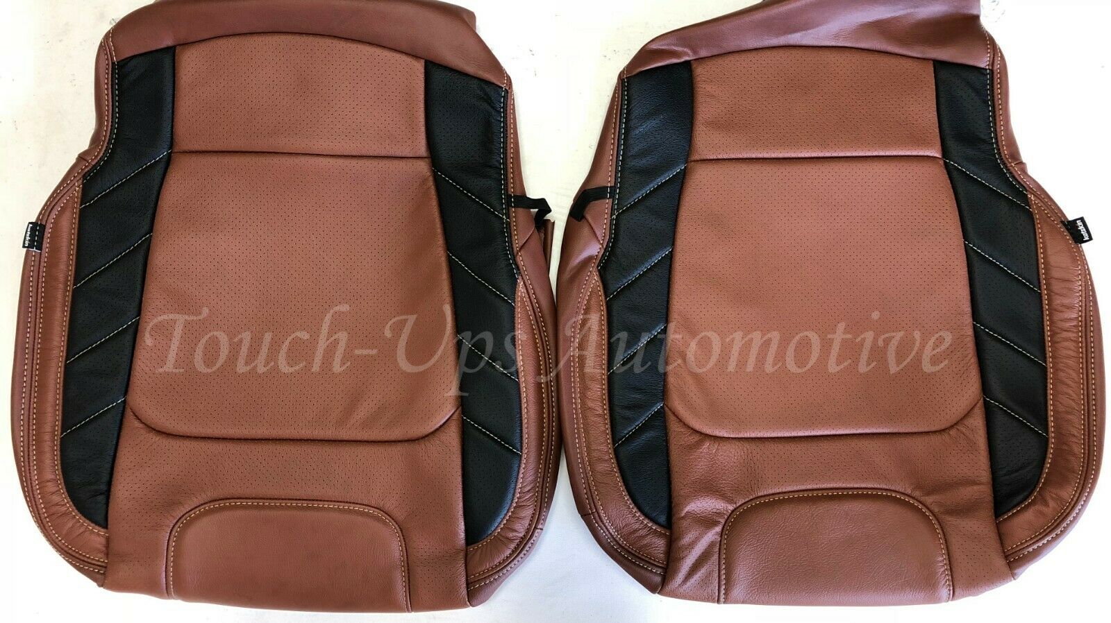 2015-2018 F-150 XLT SuperCrew KATZKIN Leather Seat Covers LIMITED Black Mahogany