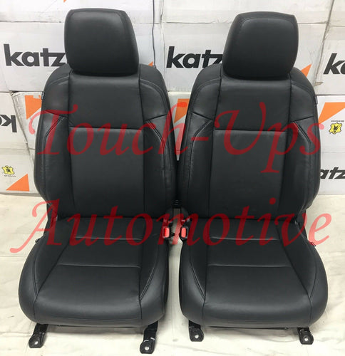 20-21 Toyota Tacoma DOUBLE Cab KATZKIN Black Leather Seat Covers ELECTRIC Driver