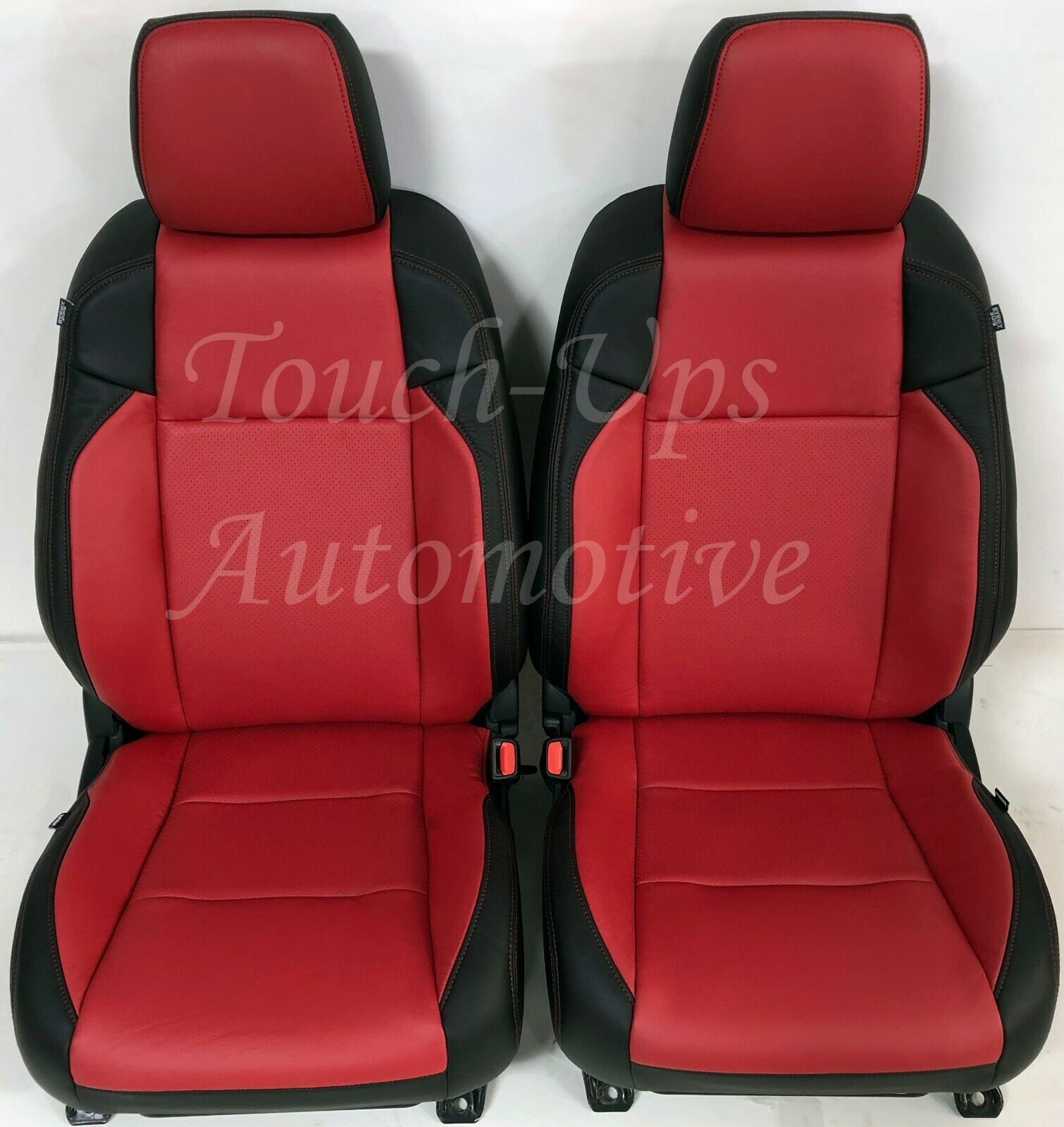 2016-2022 Toyota Tacoma DOUBLE Cab SR5 TRD Black Red Katzkin Leather Seat Cover