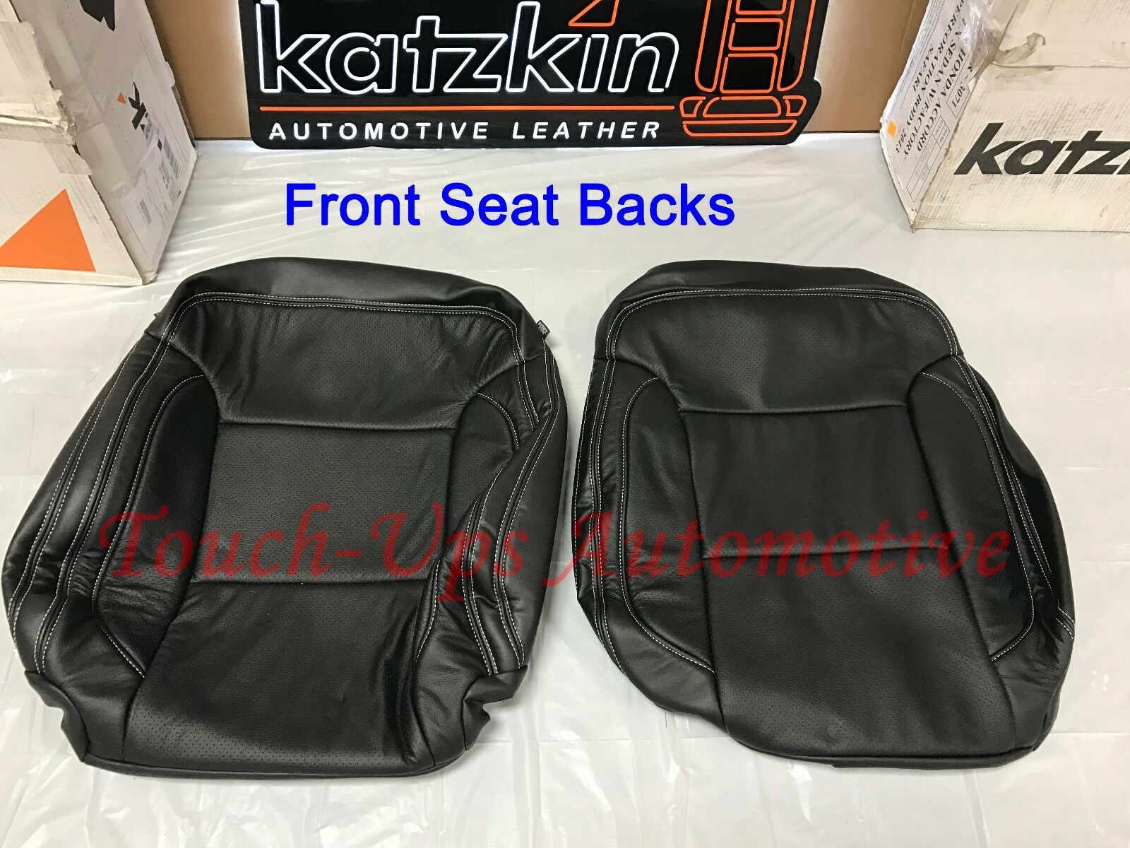 2015-2020 GMC Yukon KATZKIN Black Perforated Leather Seat Covers 3 Three Row Kit