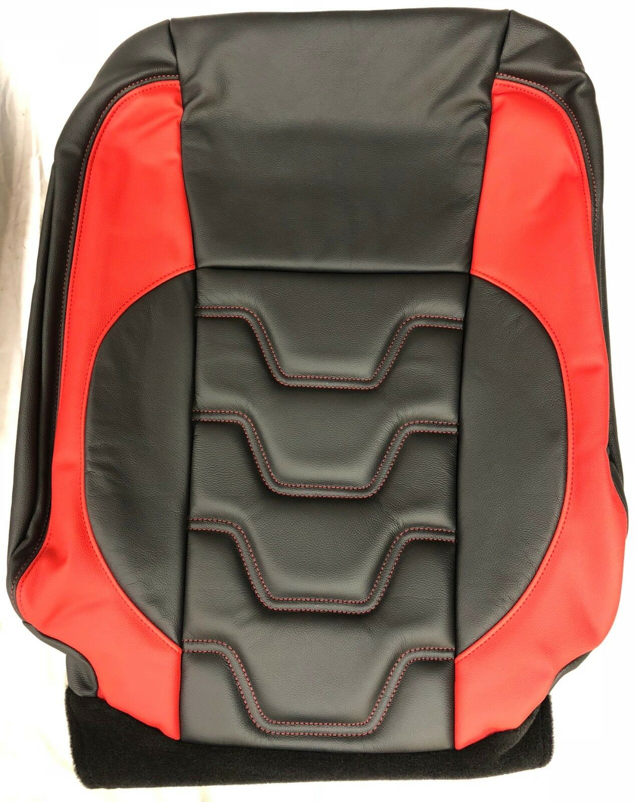 2015-2020 Ford F-150 XLT SuperCrew ALEA Black Red Leather Seat Covers Custom