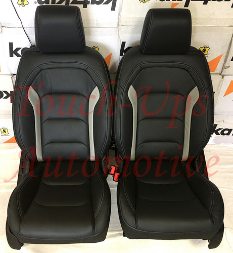 2016-2020 Chevrolet Camaro Coupe LS RS SS KATZKIN Black Ash Leather Seat Covers