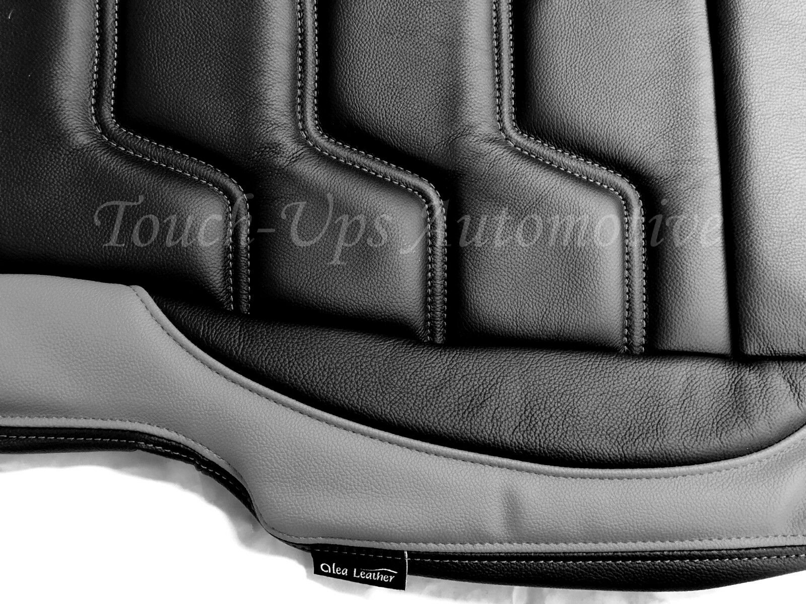 2017-2020 Ford F-250 XLT SuperCrew ALEA Black Gray Leather Seat Covers Custom