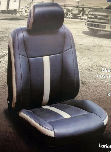 2017 2018 Ford F-250 XLT Super Crew KATZKIN Leather Seat Covers Black SEMA Jump
