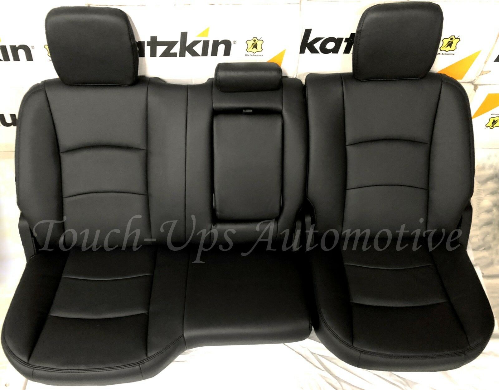 2013-2018 Dodge Ram Crew Cab Black Katzkin Leather Seat Covers Kit 3 piece Jump