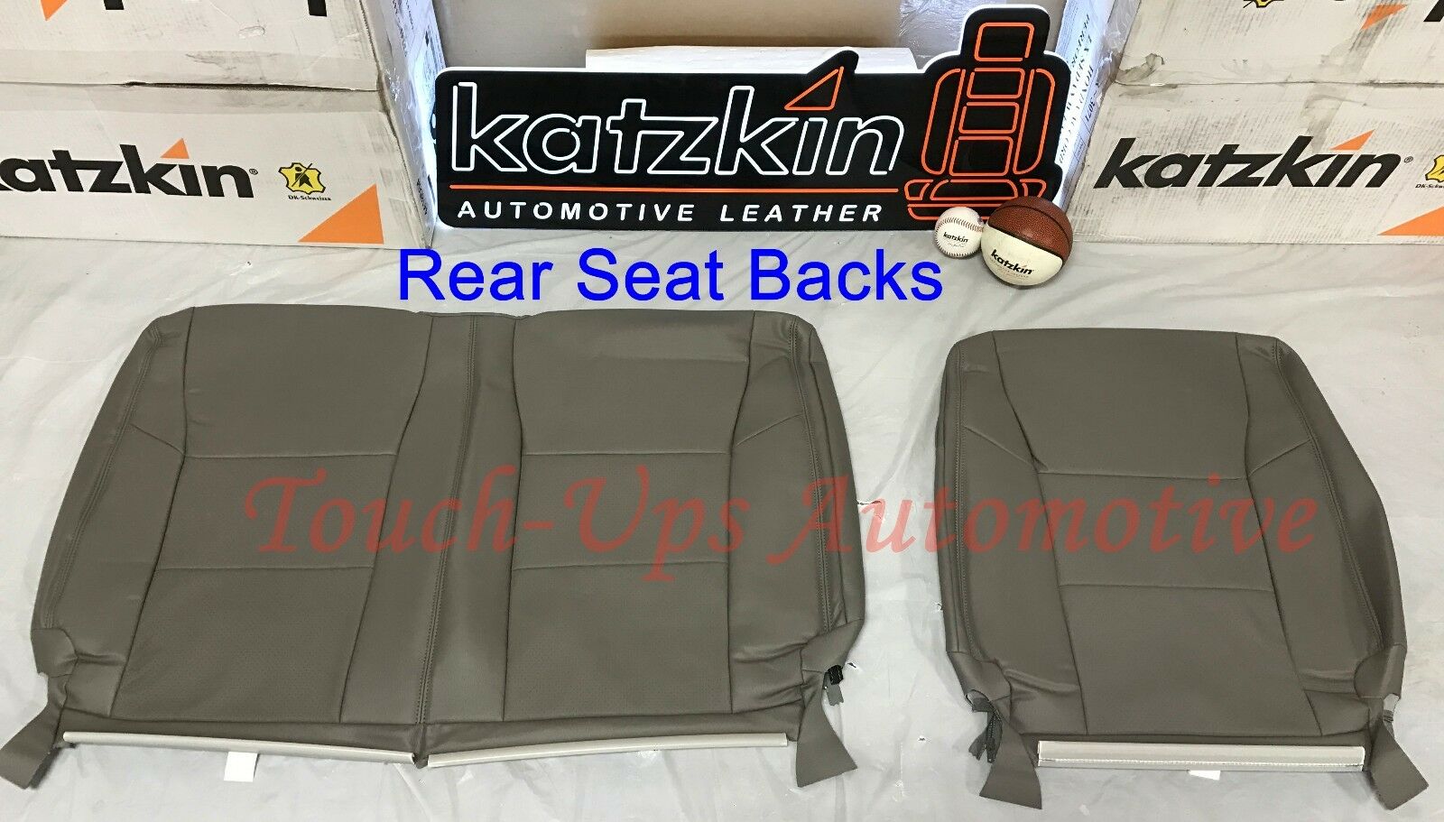 2017-2018 Ford F-250 XLT Super Crew Cab KATZKIN Leather Seat Medium Earth Gray