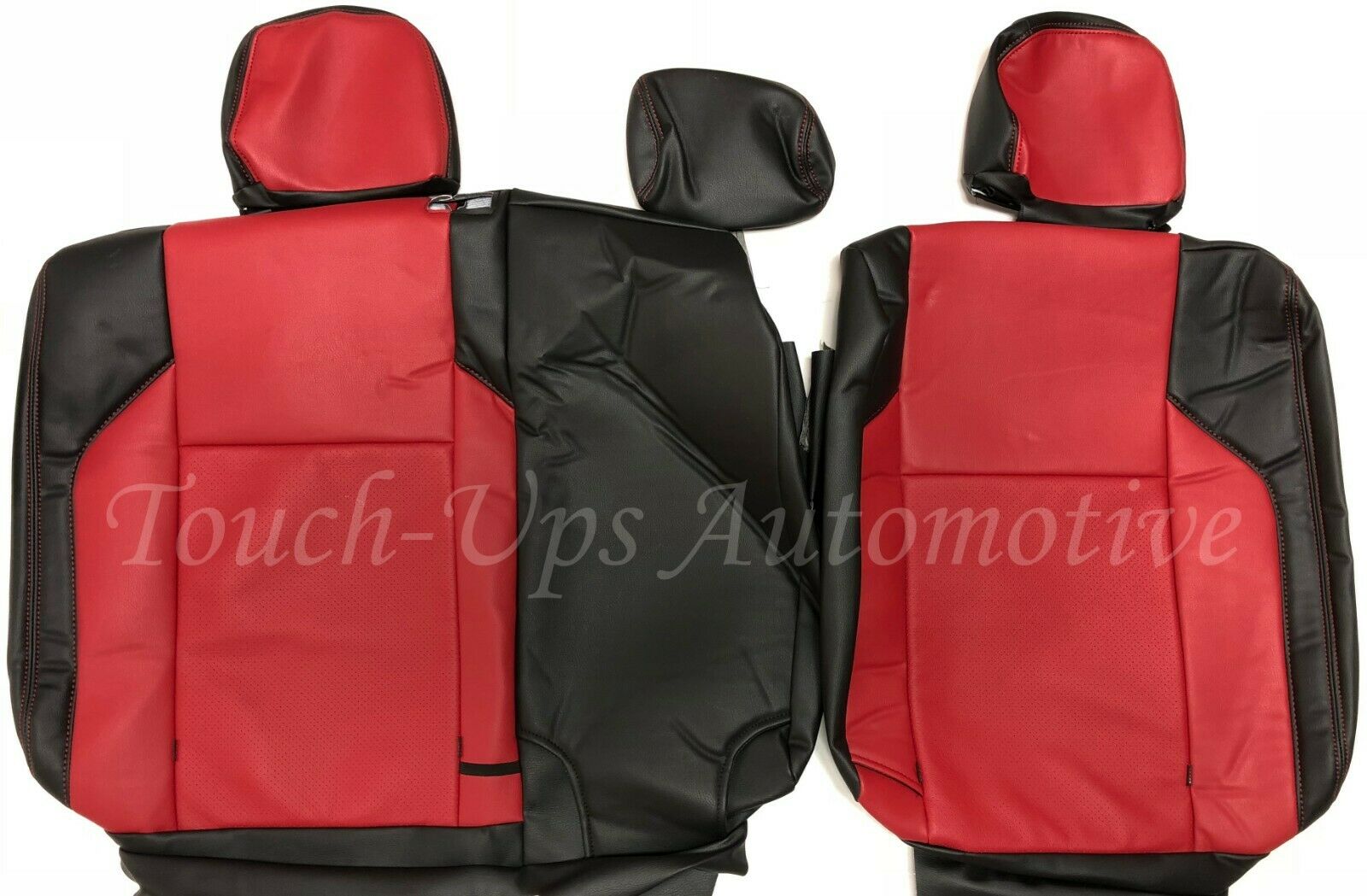 2016-2022 Toyota Tacoma DOUBLE Cab SR5 TRD Black Red Katzkin Leather Seat Cover